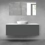 Oltens Vernal zestaw mebli łazienkowych 140 cm z blatem grafit mat/biały połysk 68316400 zdj.1