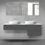 Oltens Vernal zestaw mebli łazienkowych 160 cm z blatem grafit mat/biały połysk 68330400 zdj.1