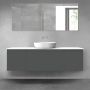 Oltens Vernal zestaw mebli łazienkowych 160 cm z blatem grafit mat/biały połysk 68385400 zdj.1
