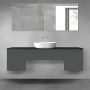 Oltens Vernal zestaw mebli łazienkowych 160 cm z blatem grafit mat/czarny mat 68398400 zdj.1
