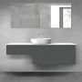 Oltens Vernal zestaw mebli łazienkowych 160 cm z blatem grafit mat/biały połysk 68436400 zdj.1
