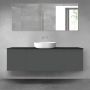 Oltens Vernal zestaw mebli łazienkowych 160 cm z blatem grafit mat/czarny mat 68455400 zdj.1