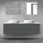 Oltens Vernal zestaw mebli łazienkowych 160 cm z blatem grafit mat/biały połysk 68341400 zdj.1