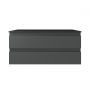 Oltens Vernal szafka 100 cm podumywalkowa wisząca z blatem grafit mat/czarny mat 68120400 zdj.2