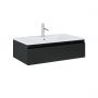 Zestaw Oltens Vernal umywalka z szafką 80 cm biały/czarny mat 68006300 zdj.1