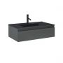 Zestaw Oltens Vernal umywalka z szafką 80 cm czarny mat/grafit mat 68007400 zdj.1