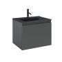 Zestaw Oltens Vernal umywalka z szafką 60 cm czarny mat/grafit mat 68013400 zdj.1