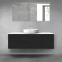 Oltens Vernal zestaw mebli łazienkowych 140 cm z blatem czarny mat/biały połysk 68276300 zdj.1