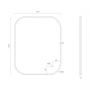 Oltens Nordlis lustro 80x100 cm prostokątne z oświetleniem z przodu z matą grzewczą 64124000 zdj.2