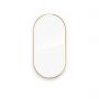 Oltens Nordlis lustro 50x100 cm owalne  z oświetleniem z przodu z matą grzewczą złoto szczotkowane 64128810 zdj.3