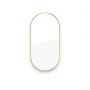 Oltens Nordlis lustro 50x100 cm owalne z oświetleniem od tyłu z matą grzewczą złoto szczotkowane 64129810 zdj.3