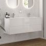 Oltens Vernal szafka 120 cm podumywalkowa wisząca z umywalką biały połysk 68464000 zdj.3