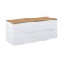 Oltens Vernal szafka 120 cm podumywalkowa wisząca z blatem biały połysk/dąb 68467000 zdj.2