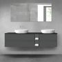 Oltens Vernal zestaw mebli łazienkowych 180 cm z blatem grafit mat/czarny mat 68640400 zdj.1
