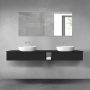 Oltens Vernal zestaw mebli łazienkowych 200 cm z blatem czarny mat 68661300 zdj.1