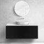 Zestaw Oltens Lun szafka podumywalkowa 120 cm z blatem czarny mat/biały mat 68745300 zdj.1
