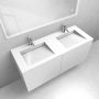 Zestaw Oltens Lun szafka podumywalkowa 120 cm z umywalką Stila LavaForm biały mat/biały połysk 68766000 zdj.4