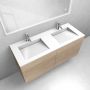Zestaw Oltens Lun szafka podumywalkowa 120 cm z umywalką Stila LavaForm dąb/biały połysk 68766060 zdj.4