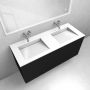 Zestaw Oltens Lun szafka podumywalkowa 120 cm z umywalką Stila LavaForm czarny mat/biały połysk 68766300 zdj.1