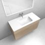 Zestaw Oltens Lun szafka podumywalkowa 100 cm z umywalką Kalla LavaForm dąb/biały mat 68787060 zdj.1