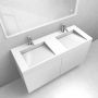 Zestaw Oltens Lun szafka podumywalkowa 120 cm z umywalką Stila LavaForm biały mat/biały połysk 68802000 zdj.4