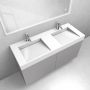 Zestaw Oltens Lun szafka podumywalkowa 120 cm z umywalką Stila LavaForm kaszmir/biały połysk 68802900 zdj.4