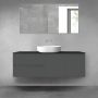 Oltens Vernal zestaw mebli łazienkowych 140 cm z blatem grafit mat/czarny mat 68438400 zdj.1