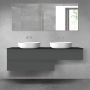 Oltens Vernal zestaw mebli łazienkowych 160 cm z blatem grafit mat/czarny mat 68350400 zdj.1
