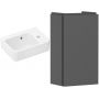 Zestaw Hansgrohe Xanuia Q umywalka z szafką Xilesa E 36 cm prawa szary łupek mat (54244760, 60129450) zdj.1