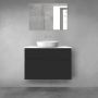 Oltens Vernal zestaw mebli łazienkowych 100 cm z blatem czarny mat/biały połysk 68228300 zdj.1