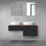 Oltens Vernal zestaw mebli łazienkowych 120 cm z blatem czarny mat/dąb 68235300 zdj.1