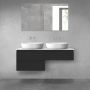 Oltens Vernal zestaw mebli łazienkowych 120 cm z blatem czarny mat/biały połysk 68236300 zdj.2