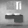 Oltens Vernal zestaw mebli łazienkowych 120 cm z blatem grafit mat/czarny mat 68237400 zdj.1