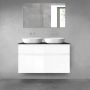 Oltens Vernal zestaw mebli łazienkowych 120 cm z blatem biały połysk/czarny mat 68303000 zdj.1