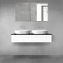 Oltens Vernal zestaw mebli łazienkowych 120 cm z blatem biały połysk/czarny mat 68242000 zdj.1