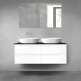 Oltens Vernal zestaw mebli łazienkowych 120 cm z blatem biały połysk/czarny mat 68217000 zdj.1