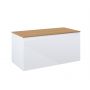 Oltens Vernal szafka 100 cm podumywalkowa wisząca z blatem biały połysk/dąb 68113000 zdj.3