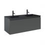 Oltens Vernal umywalka z szafką 120 cm czarny mat/grafit mat 68035400 zdj.1