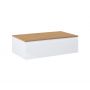 Oltens Vernal szafka 80 cm podumywalkowa wisząca z blatem biały połysk/dąb 68108000 zdj.3