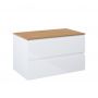 Oltens Vernal szafka 80 cm podumywalkowa wisząca z blatem biały połysk/dąb 68125000 zdj.3
