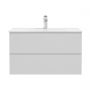 Oltens Vernal zestaw mebli łazienkowych 160 cm z blatem szary mat/biały połysk 68382700 zdj.4