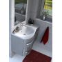 Zestaw Oristo Opal umywalka z szafką 90 cm lewy biały/szary połysk (OR30SD4S903L, UMEOP9092L) zdj.3