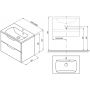 Ravak SD Classic II szafka 80 cm podumywalkowa wisząca biały połysk X000001480 zdj.2
