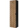 Rodan Trend szafka 35x27x136 cm boczna wisząca czarna-dąb zdj.1