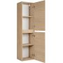 Rodan Simple szafka 35x27x137 cm boczna wisząca dąb zdj.4