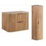 Zestaw Rodan Elegance szafka z blatem 60 cm podumywalkowa wisząca z szafką 139 cm boczną dąb (5906154453844, 5906154450645) zdj.1