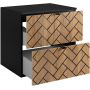 Zestaw Rodan Trend szafka 60 cm podumywalkowa z blatem czarny/dąb (5906154450874, 5906154451888) zdj.4