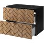 Zestaw Rodan Trend szafka 80 cm podumywalkowa z blatem czarny/dąb (5906154450881, 5906154451925) zdj.4