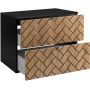 Zestaw Rodan Trend szafka 80 cm podumywalkowa z blatem czarny/dąb (5906154450881, 5906154451925) zdj.8