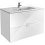 Roca Victoria-N Nord zestaw łazienkowy Unik 80 cm umywalka z szafką biały połysk A851508806 zdj.1